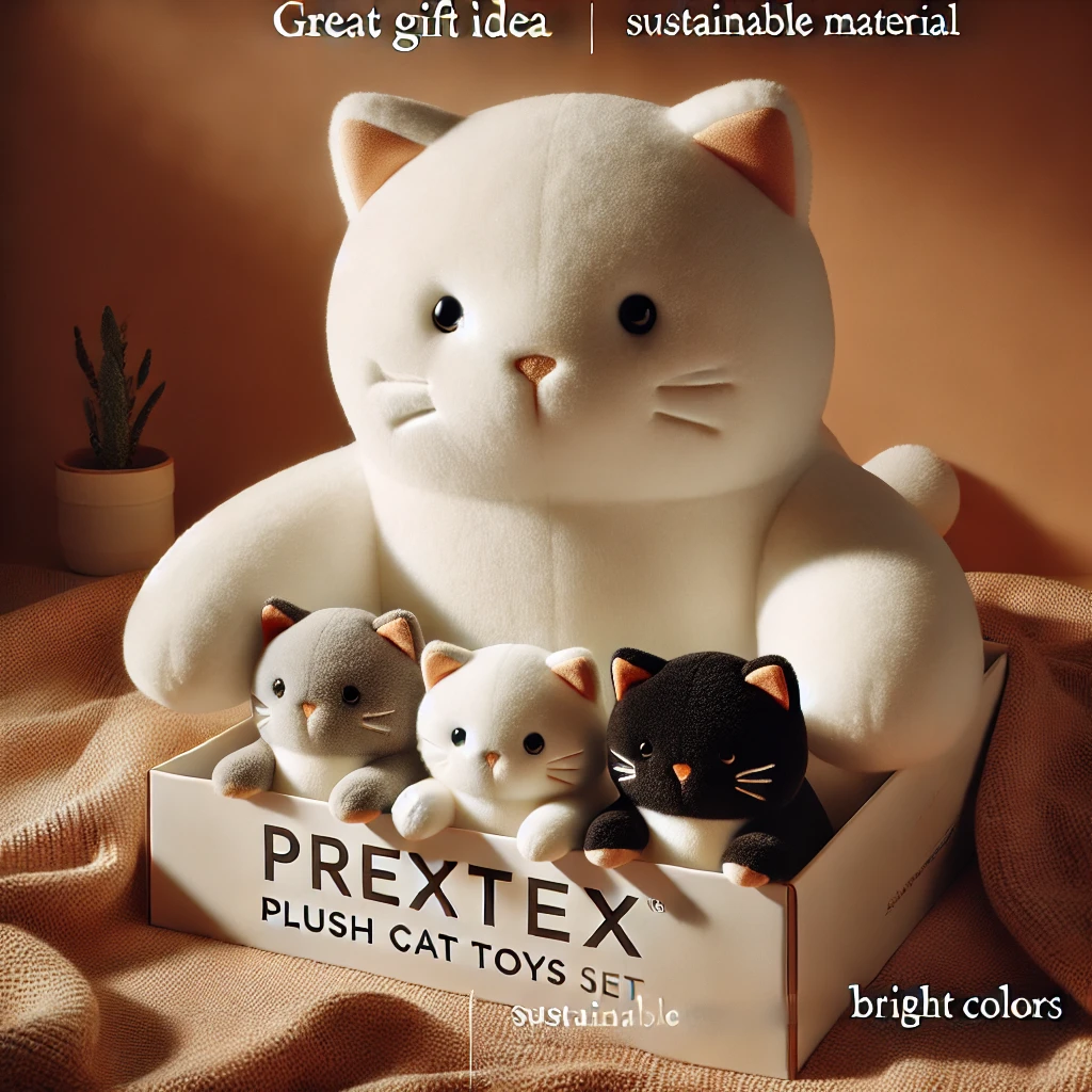 PREXTEX Plush Cat Toys – The Ultimate Stuffed Animal Set for Cat Lovers and Kids